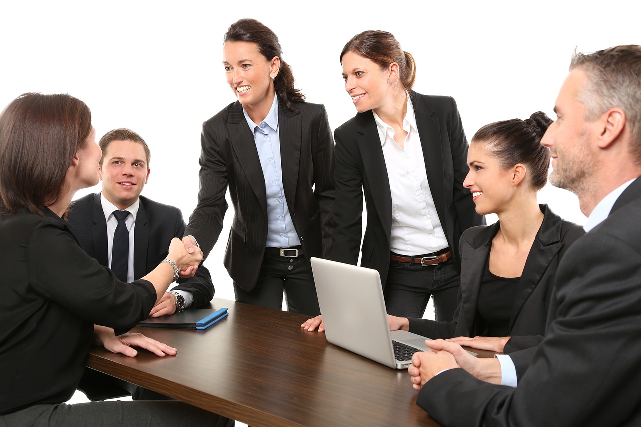 Smiling ProCharted  accountant help a client