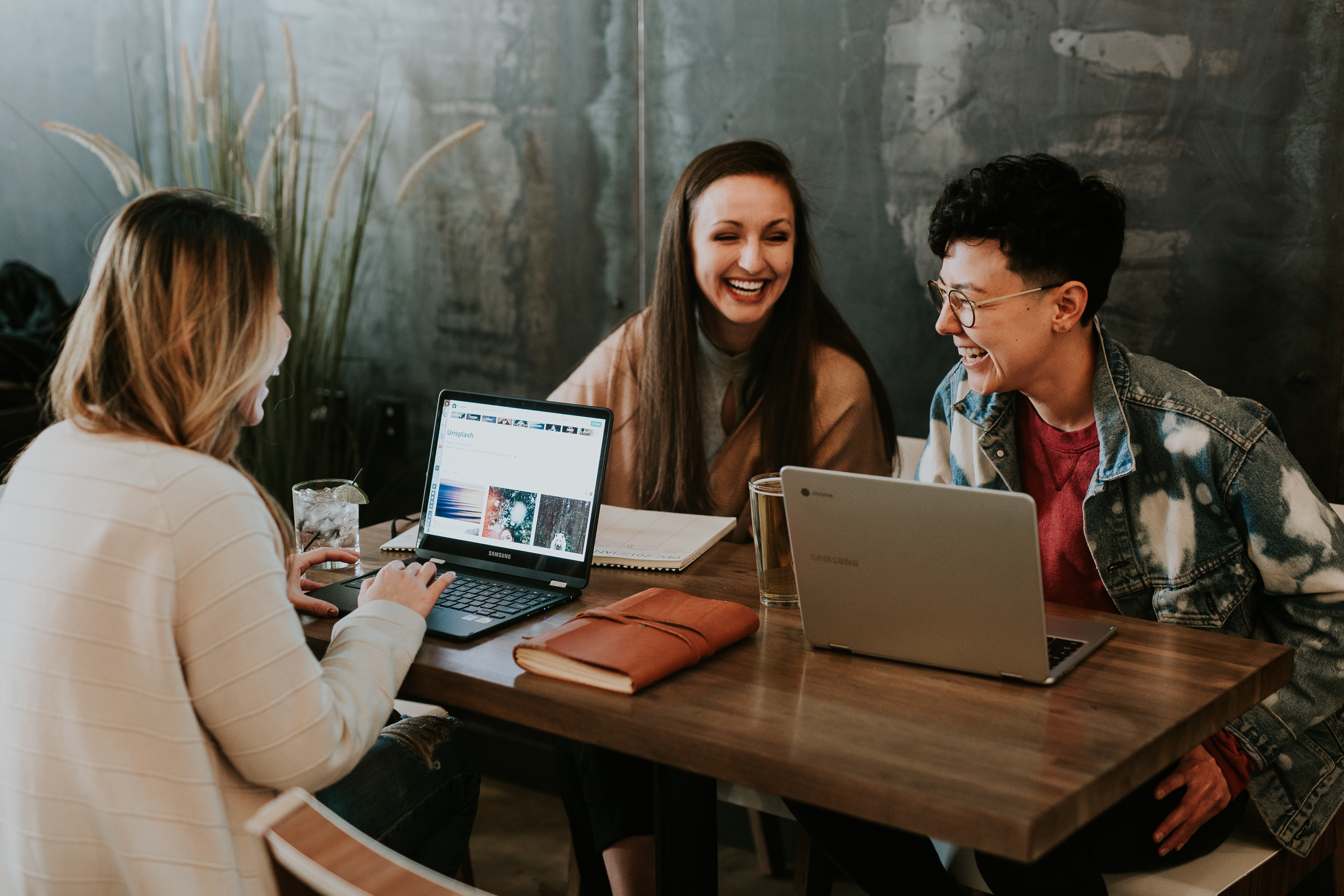 Smiling ProCharted  accountant help a client